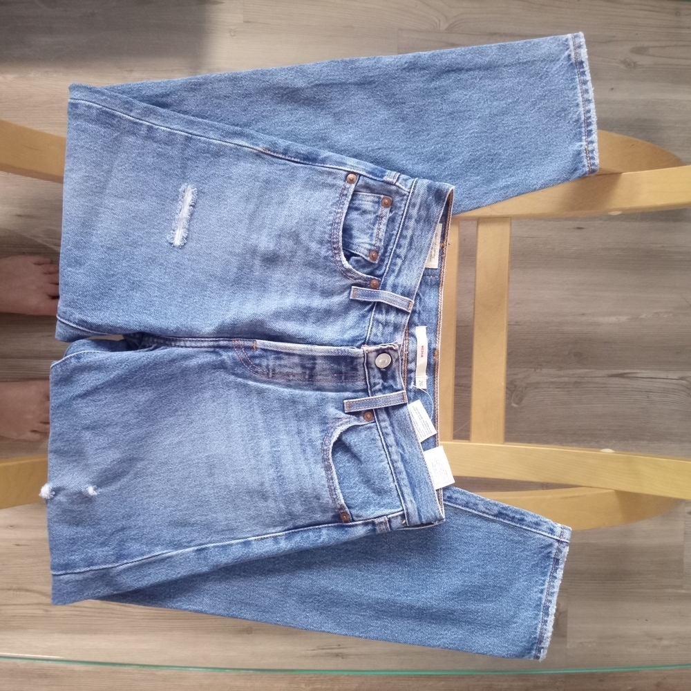 Levi's Light Blue Straight Leg Jeans Wedgie - Picture 2 of 6